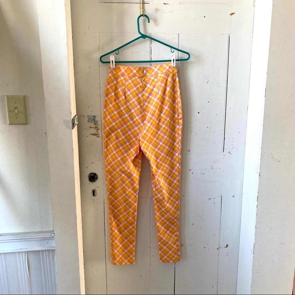UO Urban Outfitters Ingrid Plaid Straight Leg Y2K Pants Leggings NWT - Picture 4 of 12